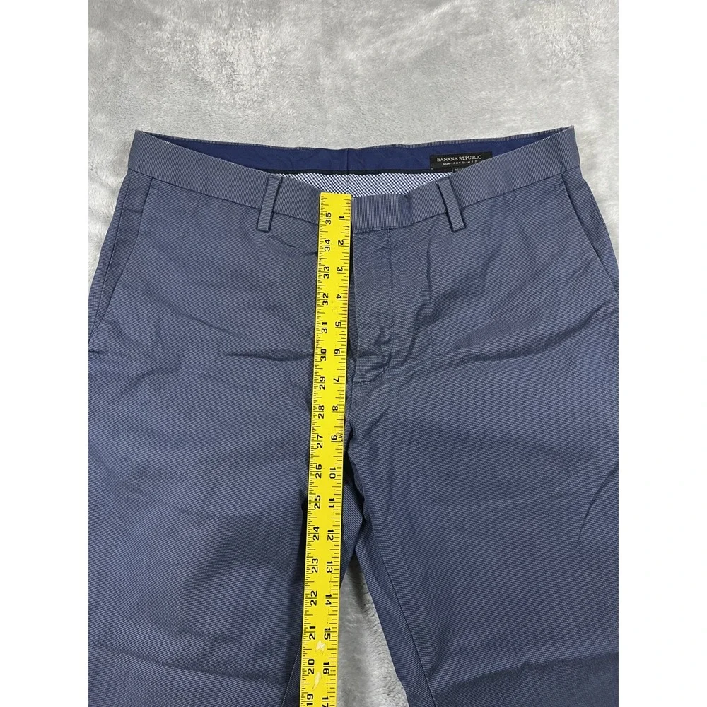 Banana Republic Dress Pants Men's 32x32 Modern Slim Fit Chinos Non Iron Blue